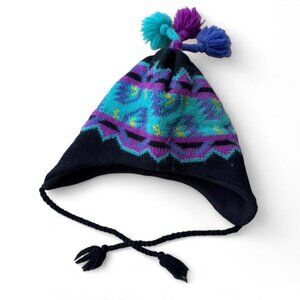 90s Vintage L.L. Bean Wool Earflap Knit Hat